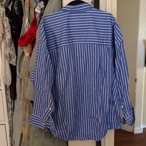 Madewell Poplin Oversized Long Button-Up Shirt - Picture 6 of 7
